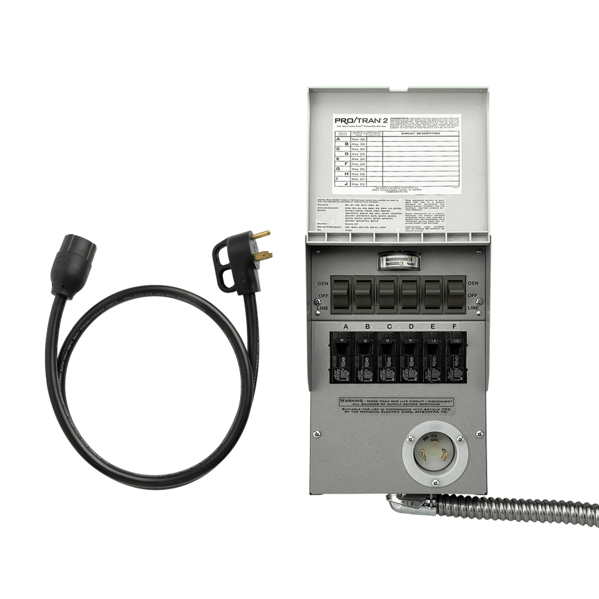 Anker SOLIX 30A Manual Transfer Switch – 6-Circuit, 120V