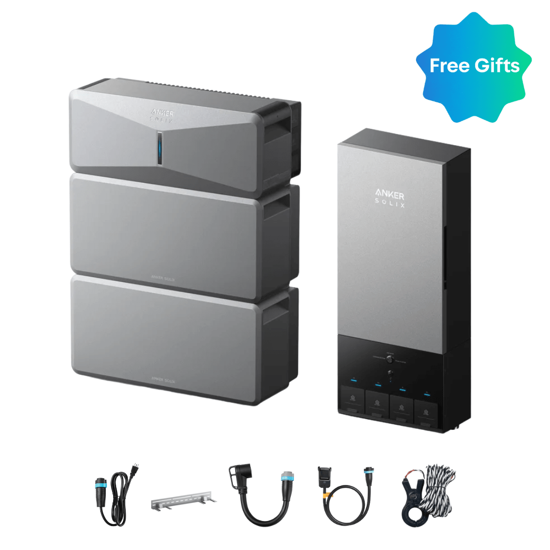 Anker SOLIX E10 Automatic Backup Kits | 6 kWh - 30 kWh LiFePO4 Battery | 10-30 kW Turbo Output | Smart Grid & Storm-Guard