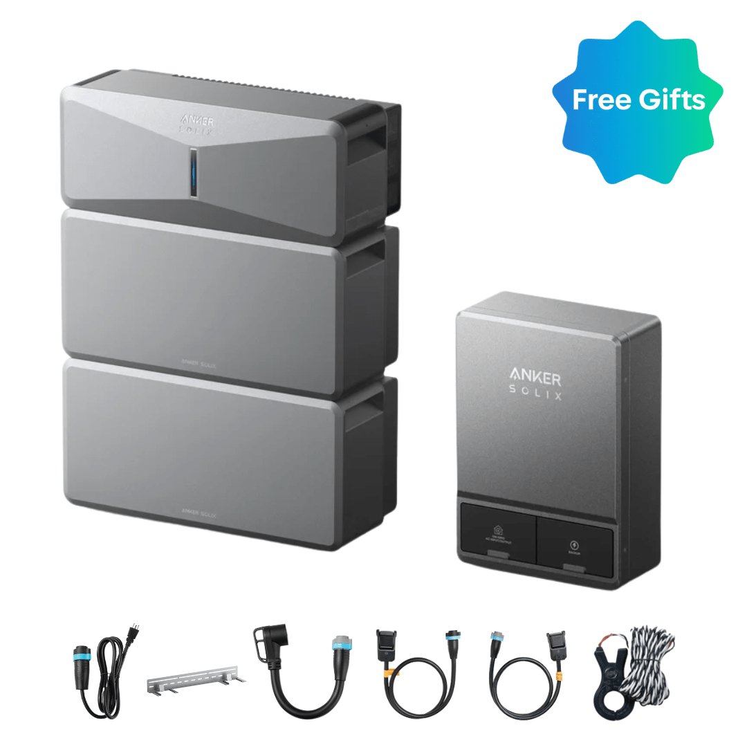 Anker SOLIX E10 Manual Backup Kit | 6 kWh - 30 kWh LiFePO4 Battery | 10-30 kW Turbo Output | Smart Grid & Storm-Guard