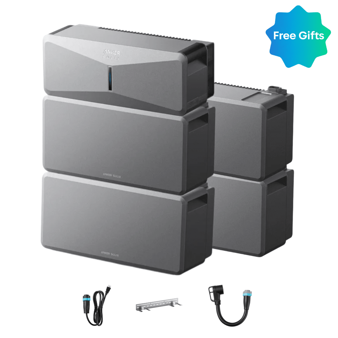 Anker SOLIX E10 Whole Home Backup System | 6 kWh - 30 kWh LiFePO4 Battery | 10-30 kW Turbo Output | Smart Grid & Storm-Guard