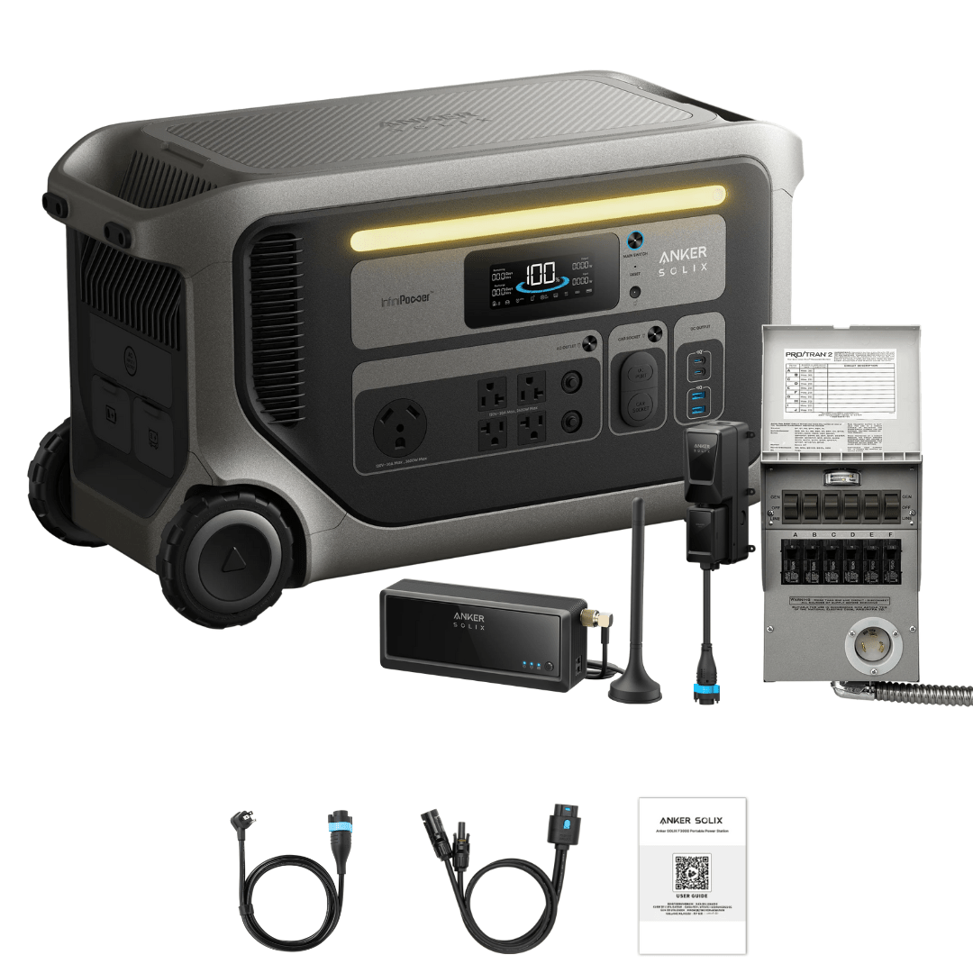 Anker SOLIX F3000 Power Station + Power Saver Kit | 3,072Wh