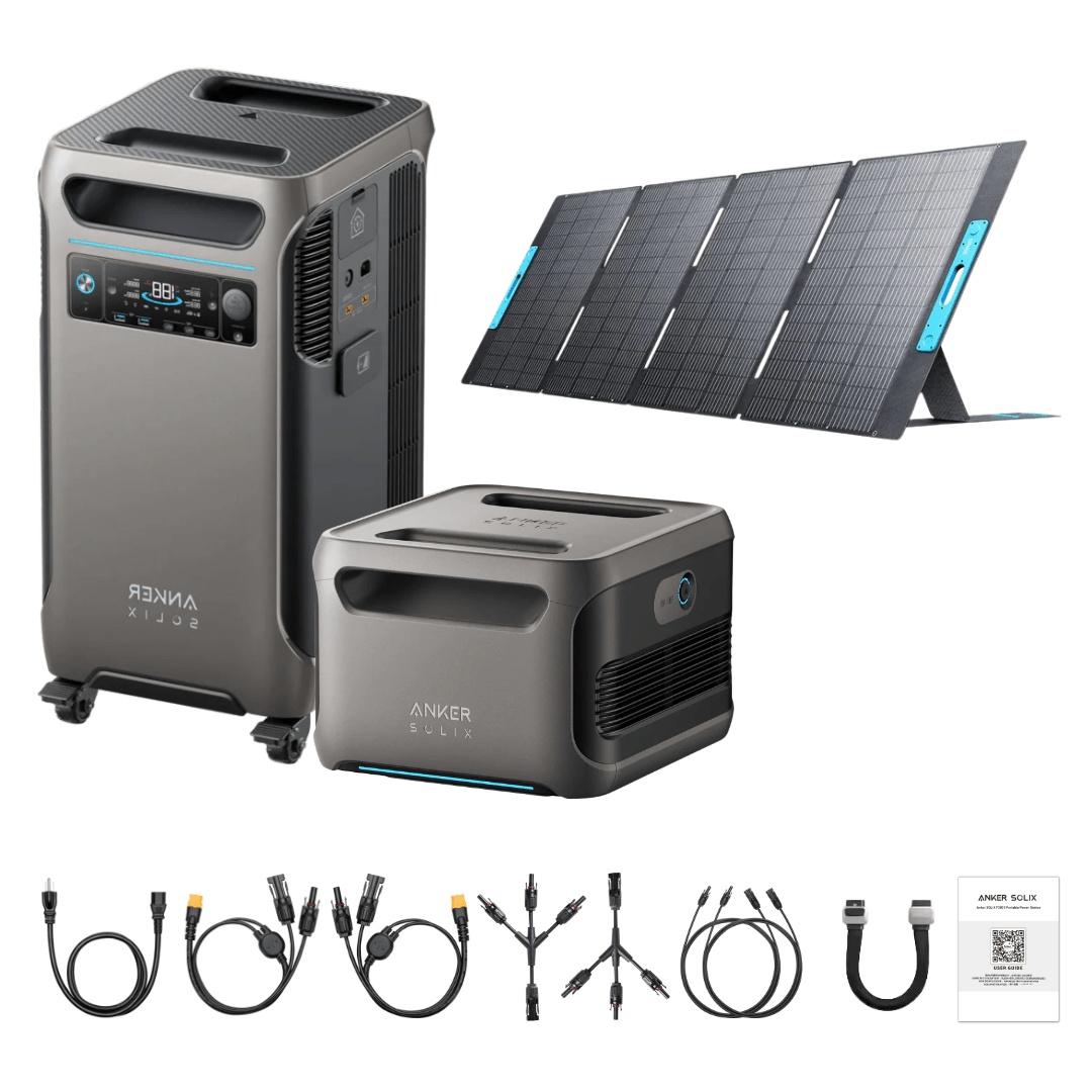 Anker SOLIX F3800 Portable Power Station + Solar Panel Bundle