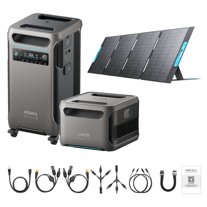 Anker SOLIX F3800 Portable Power Station + Solar Panel Bundle