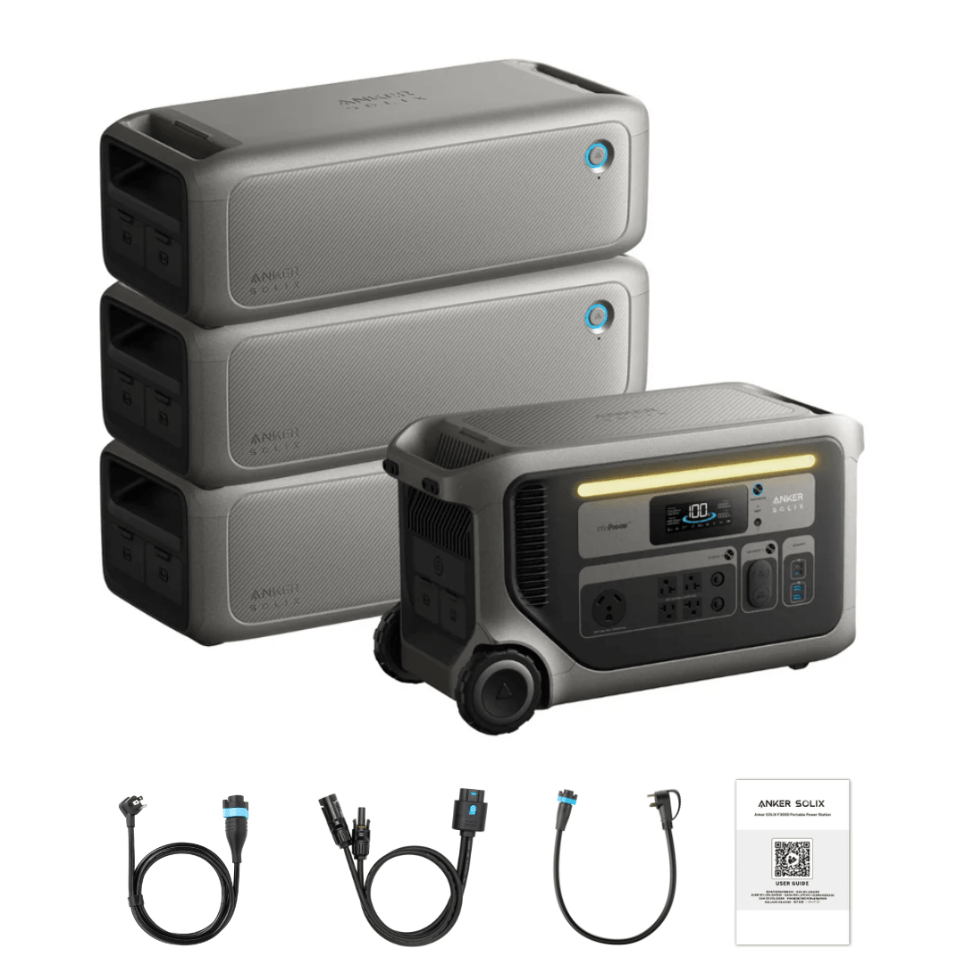 Anker SOLIX F3000 Solar Generator + Expansion Batteries