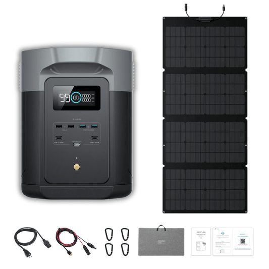 EcoFlow DELTA 2 Max + 160W Solar Panel | Expandable Solar Generator