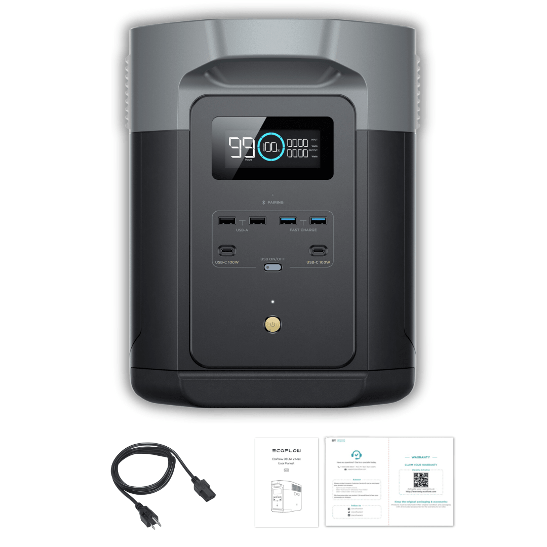 EcoFlow DELTA 2 Max 2048Wh Portable Solar Generator | LiFePO4