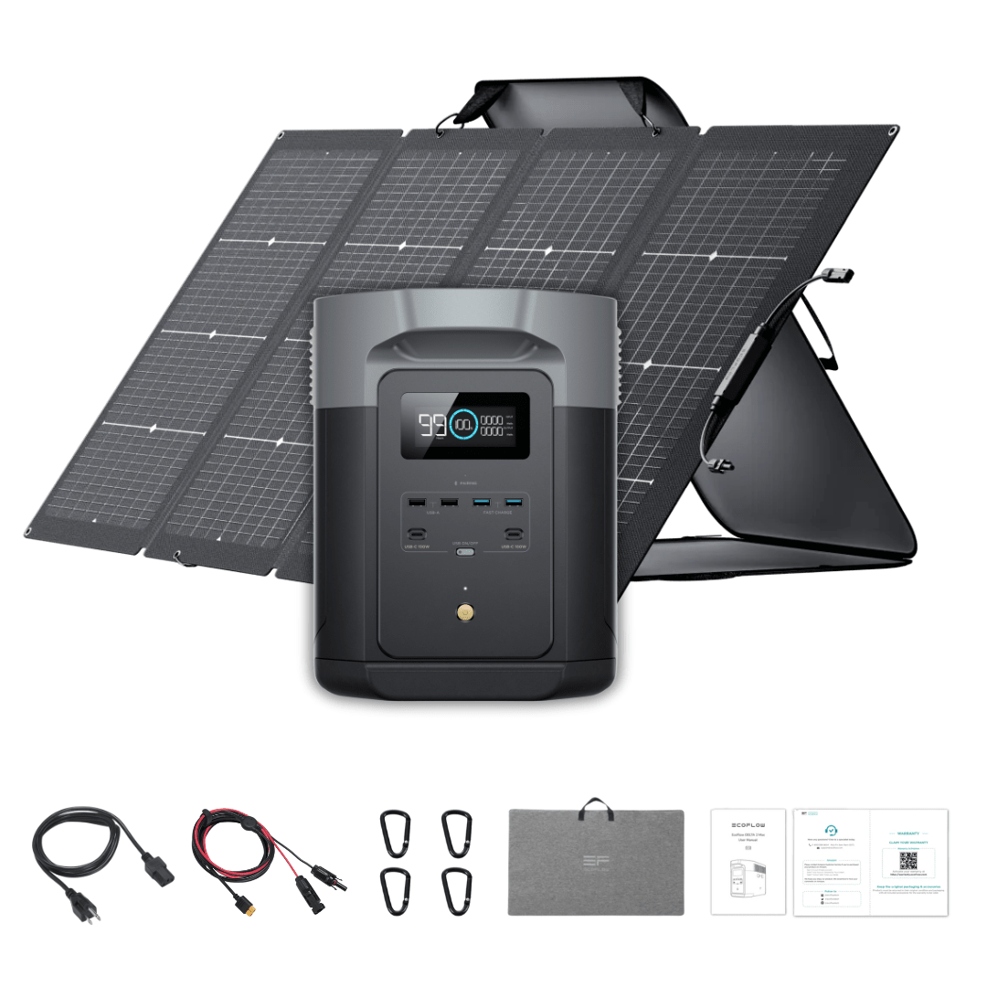 EcoFlow DELTA 2 Max + 220W Solar Panel | Expandable Power Station