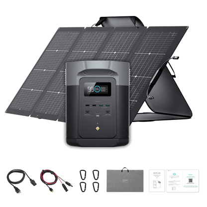 EcoFlow DELTA 2 Max + 220W Solar Panel | Expandable Power Station