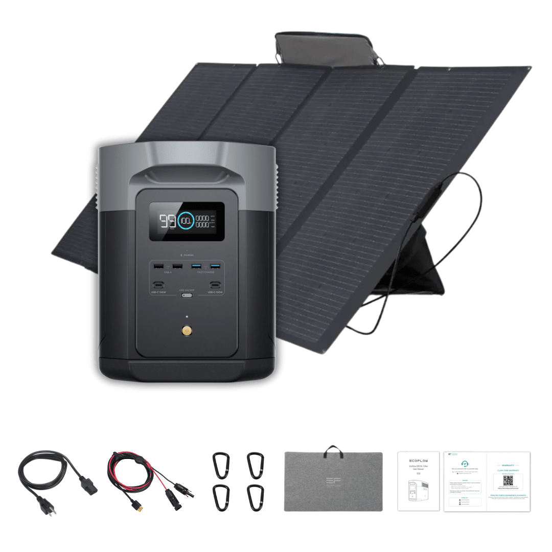 EcoFlow DELTA 2 Max + 400W Solar Panel | Expandable Power Station