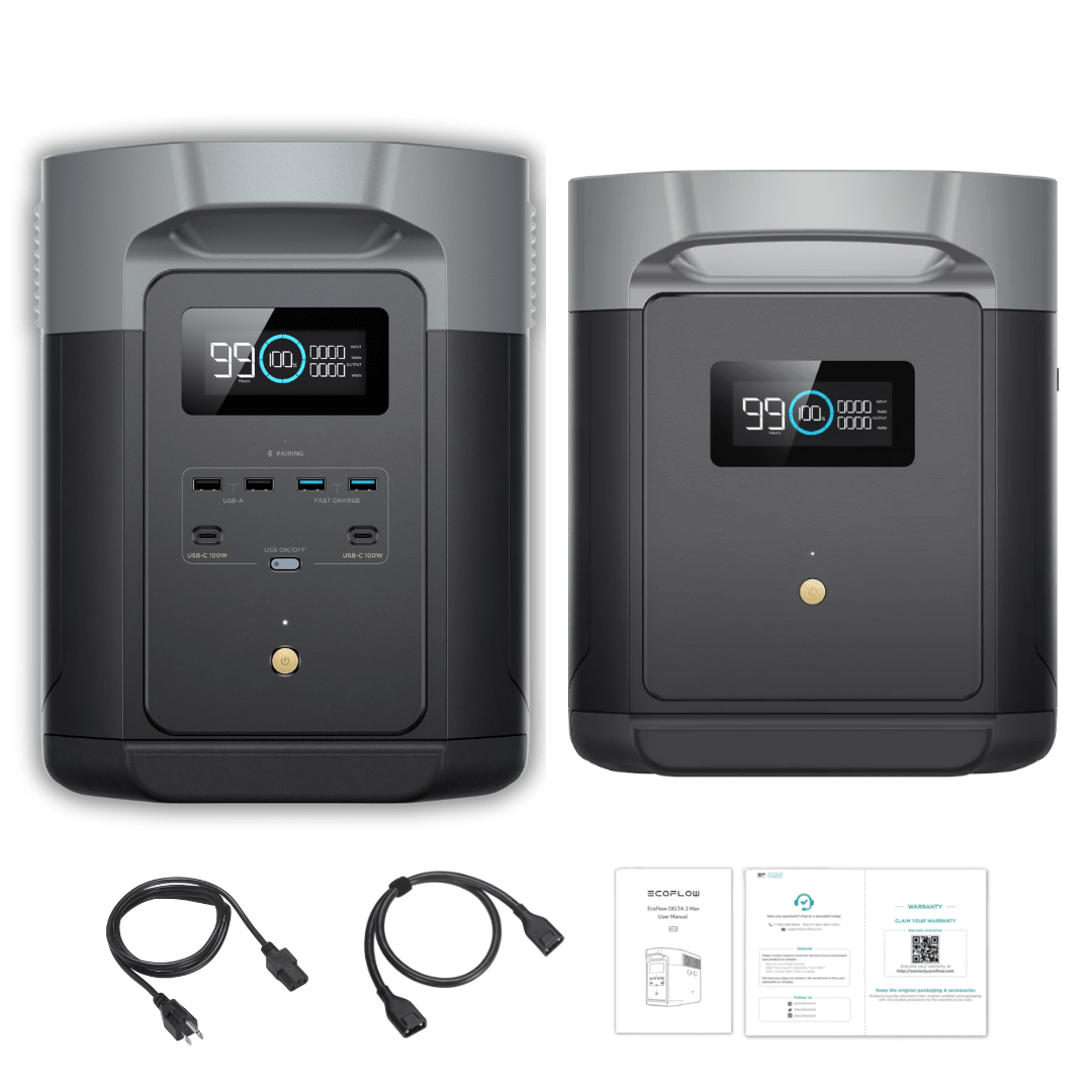 EcoFlow DELTA 2 Max + Smart Extra Battery | Expandable 6kWh