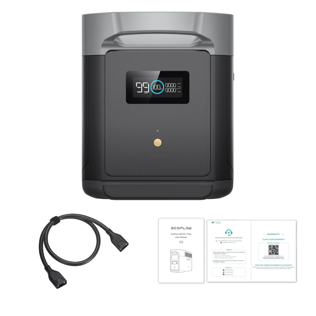 EcoFlow DELTA 2 Max Smart Extra Battery – 2048Wh LFP Expansion