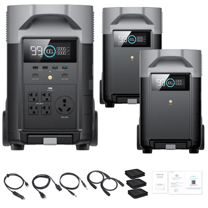 EcoFlow DELTA Pro + 2 Extra Batteries | 3.6kWh–25kWh Home Power