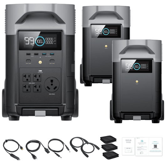 EcoFlow DELTA Pro + 2 Extra Batteries | 3.6kWh–25kWh Home Power