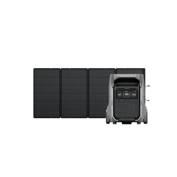 EcoFlow DELTA Pro 3 Solar Generator with 400W Solar Panels
