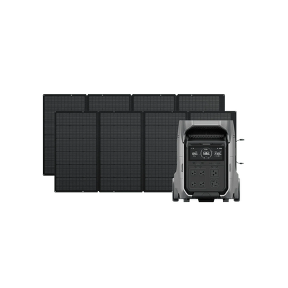 EcoFlow DELTA Pro 3 Solar Generator with 400W Solar Panels