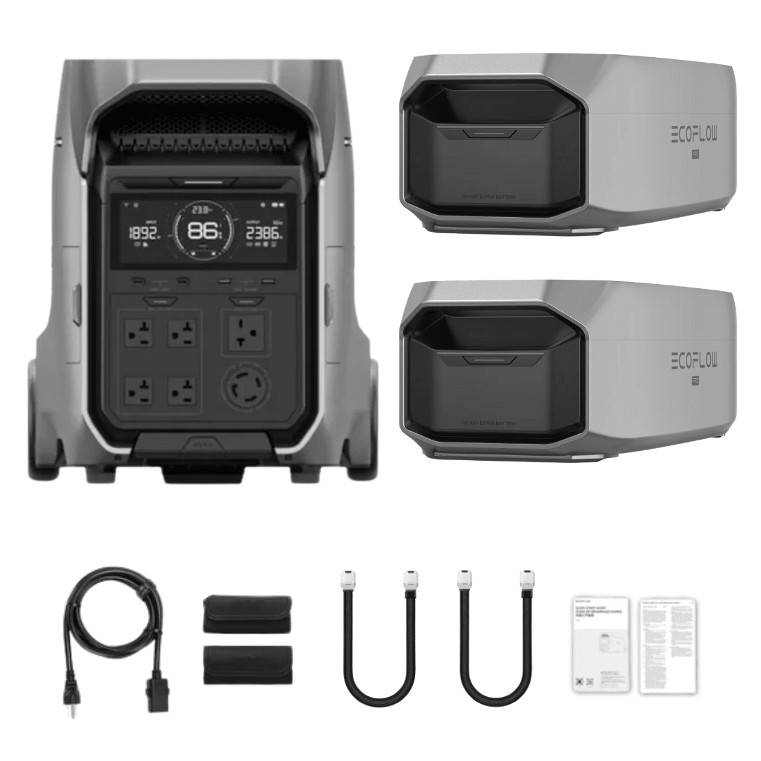 EcoFlow DELTA Pro 3 Solar Generator + DELTA Pro 3 Extra Batteries