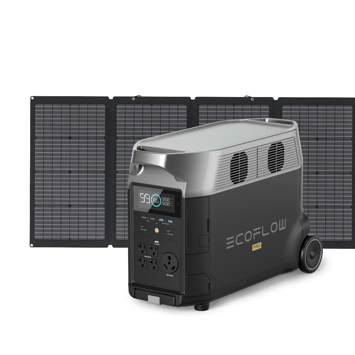 EcoFlow DELTA Pro Solar Generator + 220W Bifacial Solar Panel