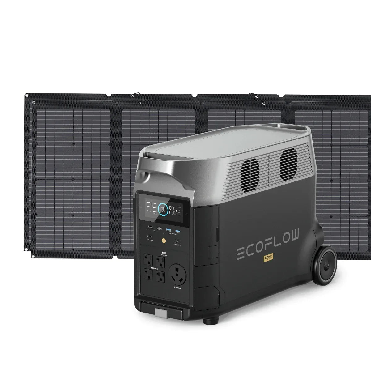 EcoFlow DELTA Pro Solar Generator + 220W Bifacial Solar Panel