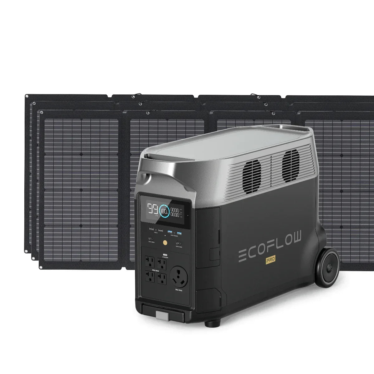 EcoFlow DELTA Pro Solar Generator + 220W Bifacial Solar Panel