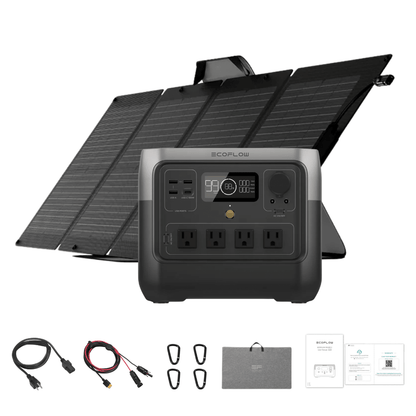 EcoFlow RIVER 2 Pro 768Wh Solar Generator + 110W Solar Panel Kit