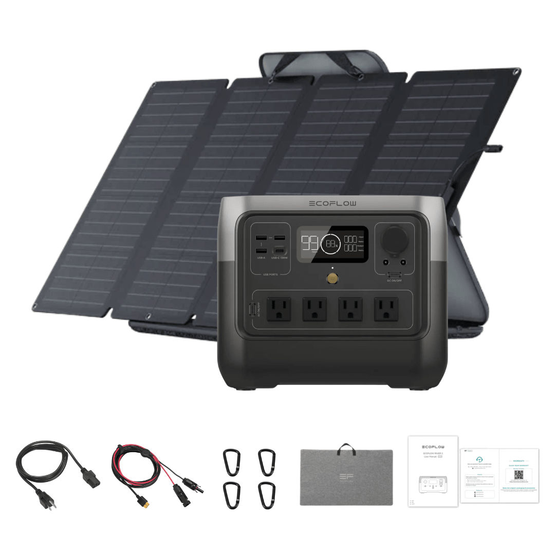 EcoFlow RIVER 2 Pro Solar Generator with 160W Solar Panel