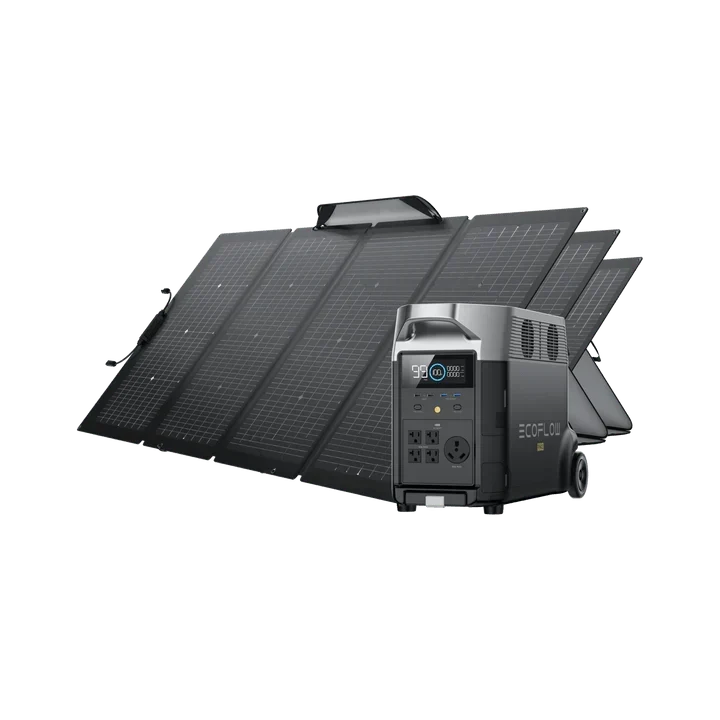 EcoFlow DELTA Pro Solar Generator + 220W Bifacial Solar Panel