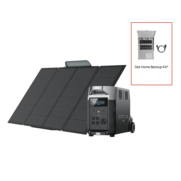 EcoFlow DELTA Pro 3.6kWh + 400W Solar Panel & Transfer Switch