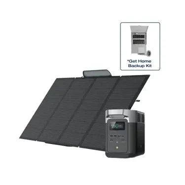 EcoFlow DELTA Pro 3.6kWh + 400W Solar Panel & Transfer Switch