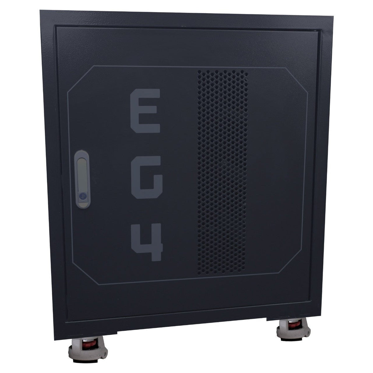 EG4 3-Slot Enclosed Steel Battery Rack with Casters | Locking Cabinet