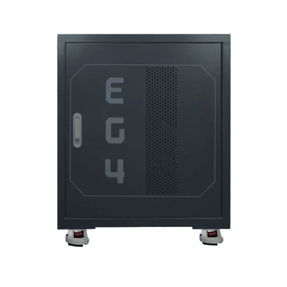 EG4 3-Slot Enclosed Steel Battery Rack with Casters | Locking Cabinet