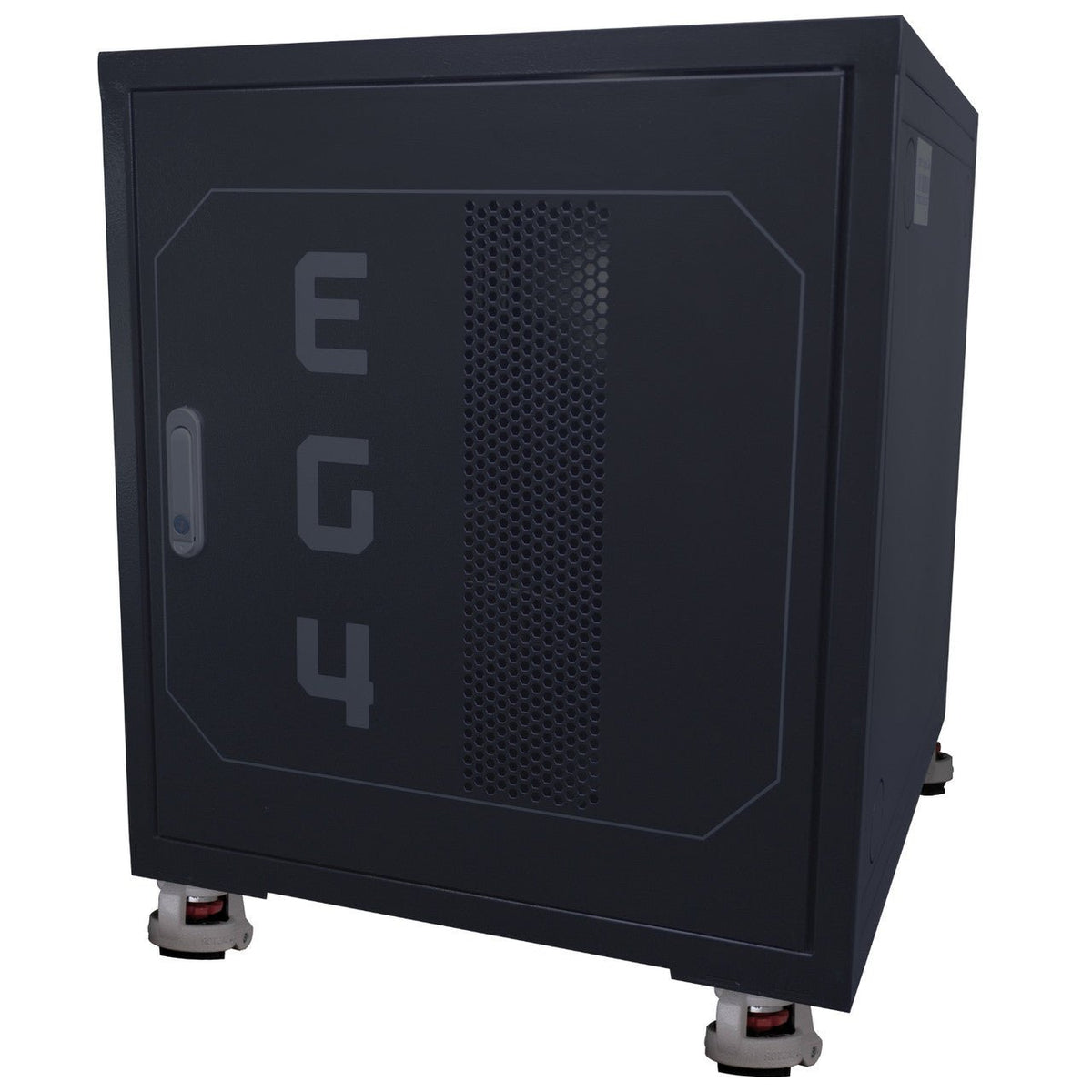 EG4 3-Slot Enclosed Steel Battery Rack with Casters | Locking Cabinet