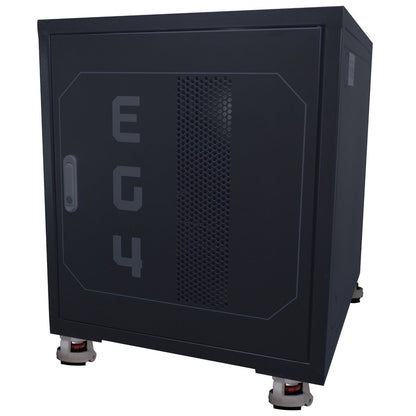 EG4 3-Slot Enclosed Steel Battery Rack with Casters | Locking Cabinet