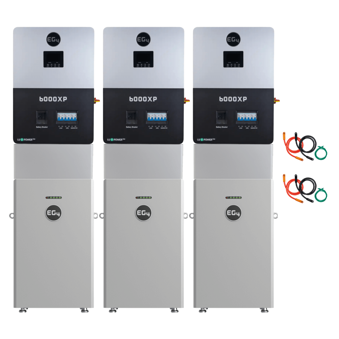 EG4 48V 314Ah All Weather WallMount LiFePO4 Battery + 6000XP 6000W 48V Split Phase Off-Grid Inverter