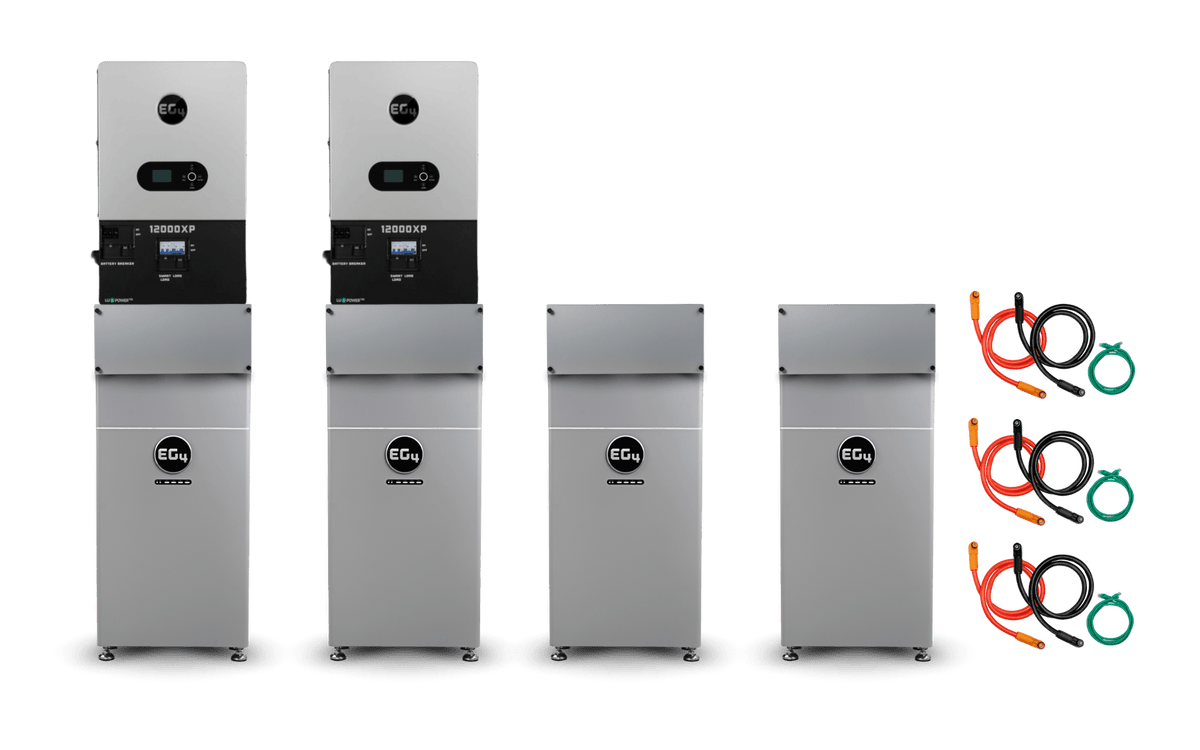 EG4 48V 314Ah Wallmount Indoor LiFePO4 Battery + 12000XP 12,000W 48V Split Phase Off-Grid Inverter