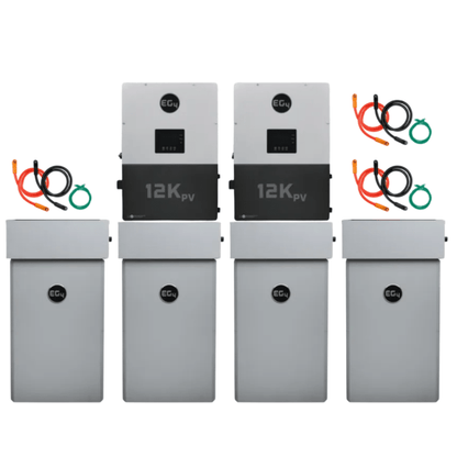 EG4 48V PowerPro LiFePO4 Battery (14.3kWh-85.8kWh) + 12kPV 8000W 48V Split Phase Hybrid Inverter