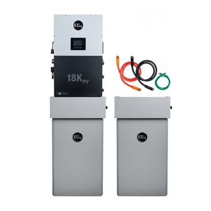 EG4 48V PowerPro LiFePO4 Battery (14.3kWh-85.8kWh) + 18kPV 12000W 48V Split Phase Hybrid Inverter
