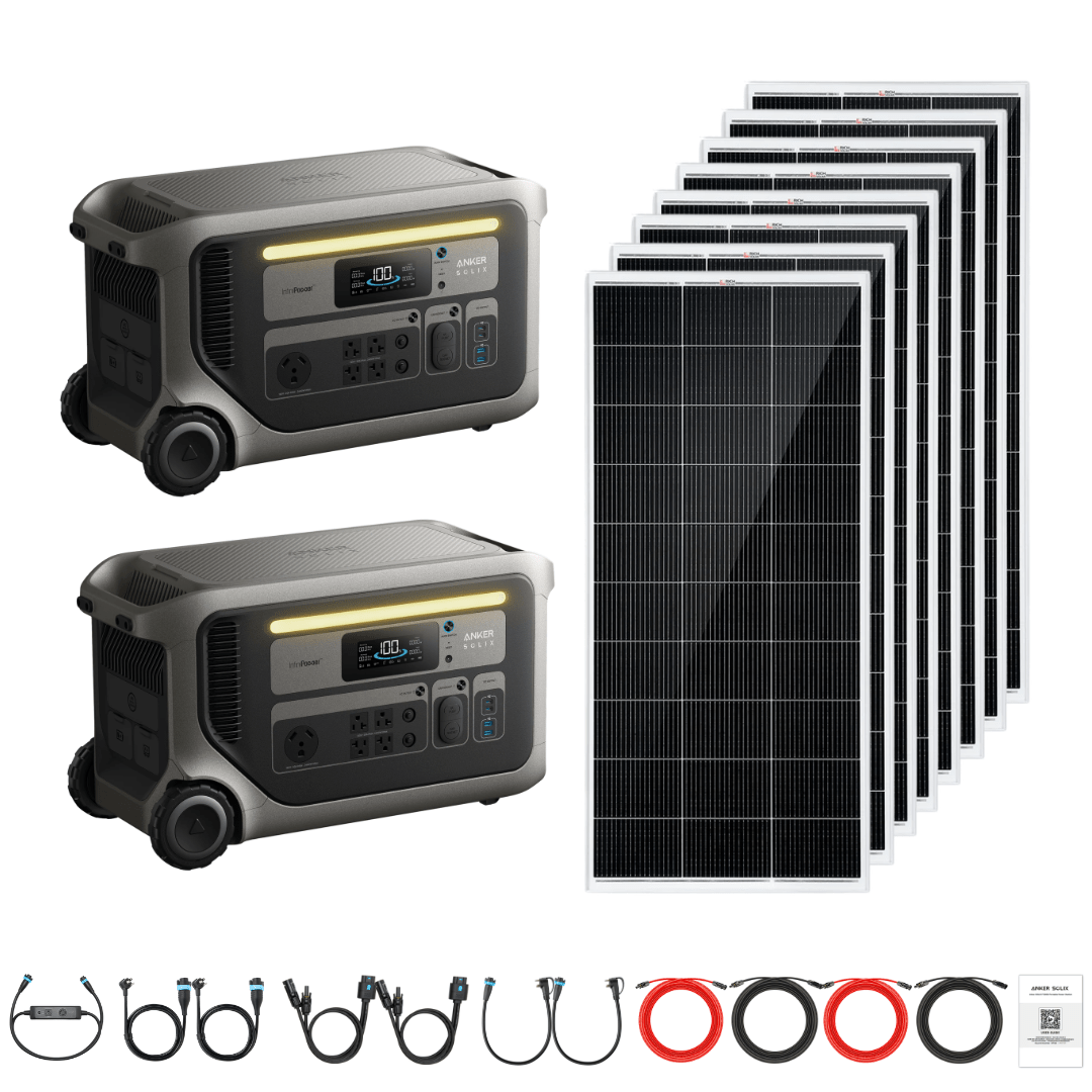 2 x Anker SOLIX F3000 + Custom Solar Panels Kits