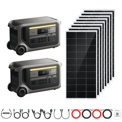 2 x Anker SOLIX F3000 + Custom Solar Panels Kits