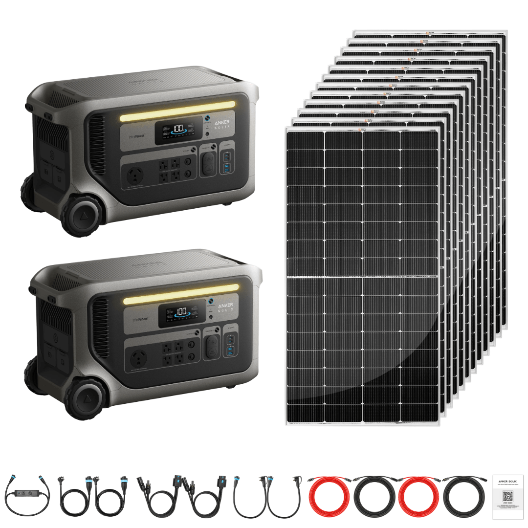 2 x Anker SOLIX F3000 + Custom Solar Panels Kits