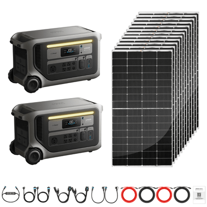 2 x Anker SOLIX F3000 + Custom Solar Panels Kits